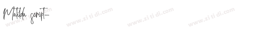 Matilda script字体转换